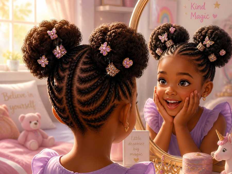 school-hairstyle-for-kids-braided-puffs