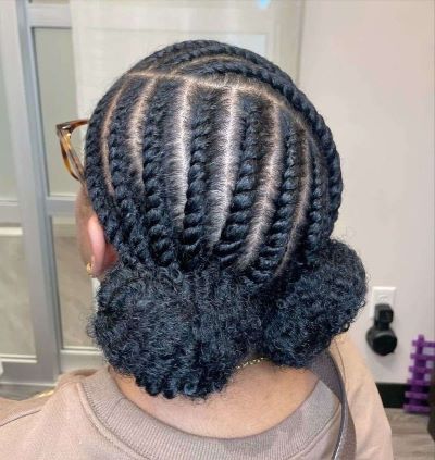 kids-natural-hair-flat-twists-into-a-bun