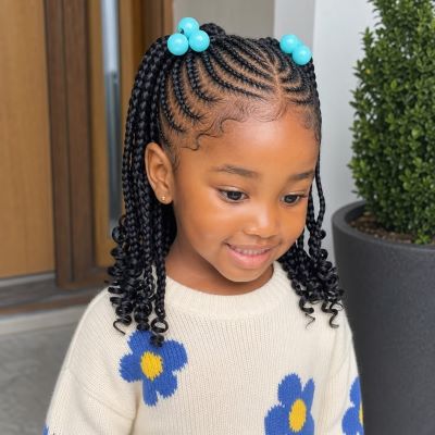 school-hairstyle-for kids-simple-cornrows