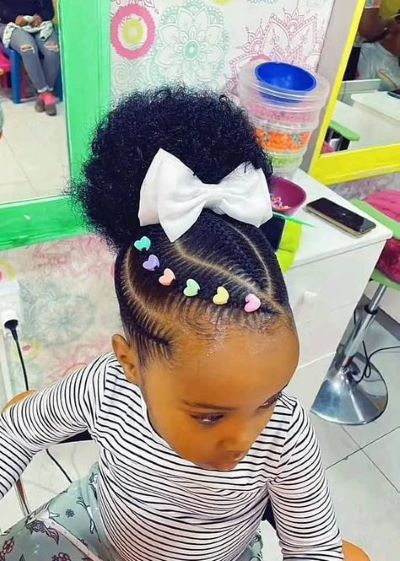 hairstyle-for-black-natural-hair-afro-puff-with-accessories