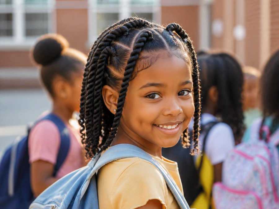 school-hairstyle-for-black-girl-flat-twists