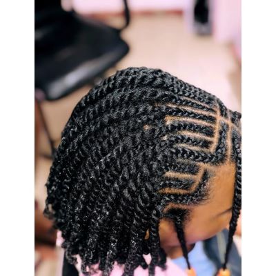 natural-hairstyle-for-black-flat-twists