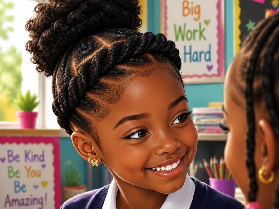 school-hairstyle-for-black-twist-crown-with-a-puff