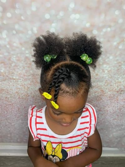 hairstyle-for-black-two-mini-afro-puffs